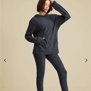 Outdoor Voices Gray CloudKnit Hoodie Sz L Unisex